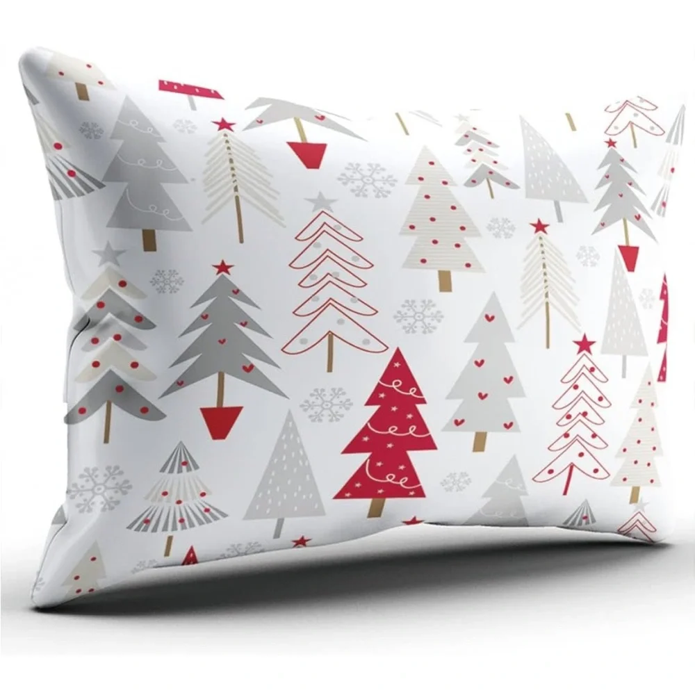 2 Christmas Holiday tree queen pillow covers